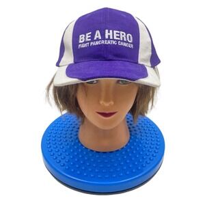 "Be a Hero" Fight Pancreatic‎ Cancer / Purple & White  Baseball Cap, adjustable